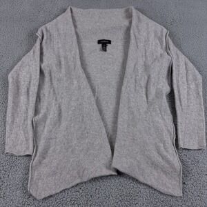 Halogen Sweater Womens One Size Gray Cashmere Duster Open Cardigan Lightweight